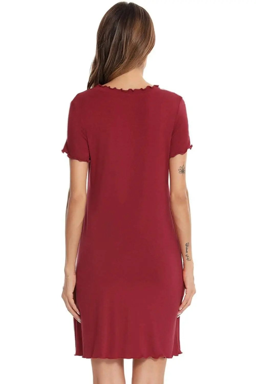 Chic short sleeve lounge dress - Love Salve